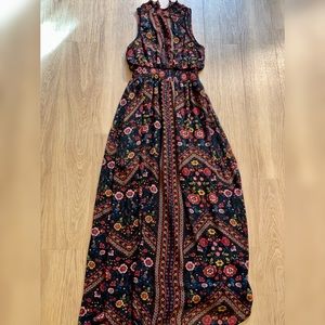Xhilaration Multi Colored Floral Maxi Dress